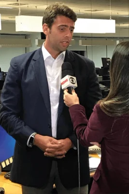 Entrevista com uma repórter de televisão